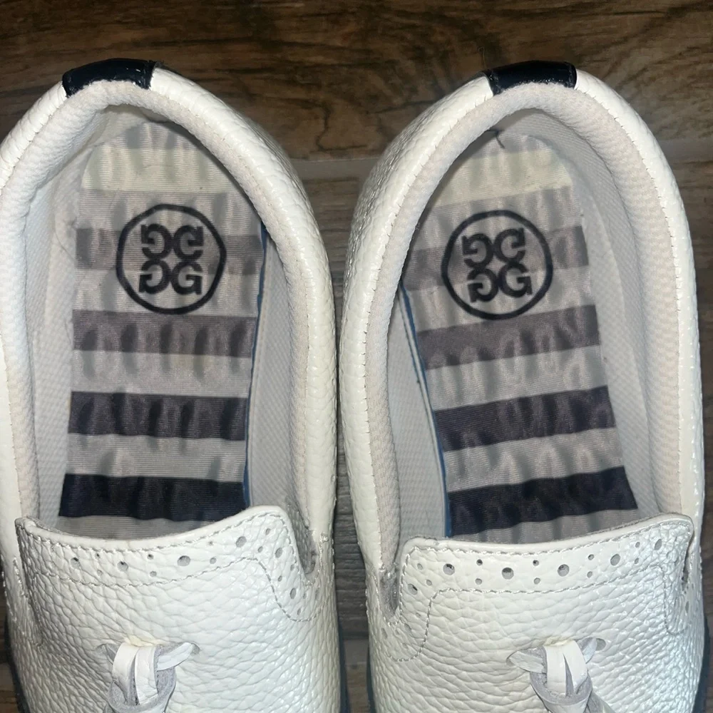 G/Fore Women's Brogue Cruiser Spikeless Golf Shoe - White/Black - Picture 4 of 5